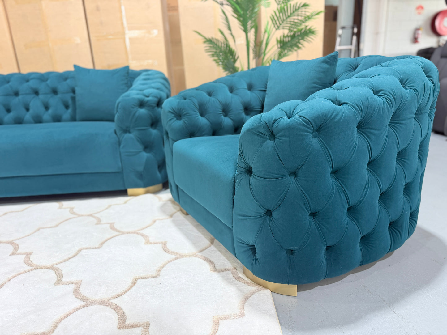 SYDNEY 6 Seater Velvet Set