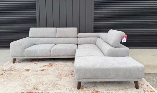 ASTON L Shape Grey Corner Suite with Chaise