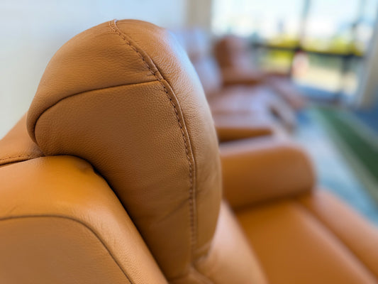 CAMDEN genuine leather electric 3+1+1 recliner suite, view 2