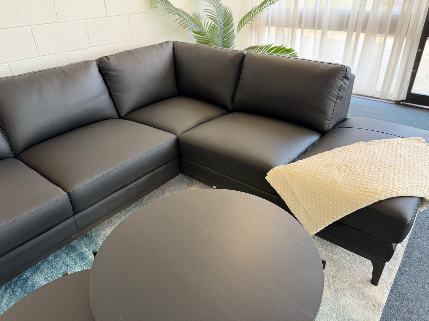 ELISE Leather Corner Sofa