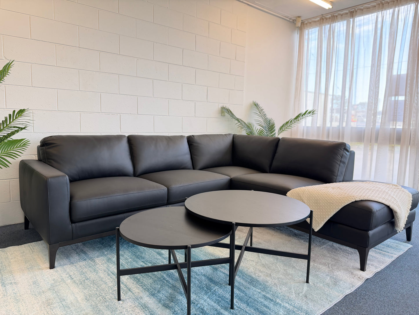 ELISE Leather Corner Sofa