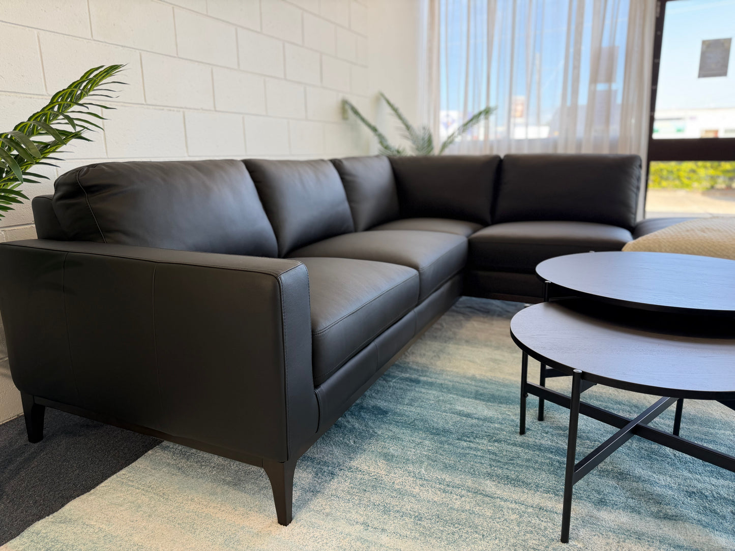 ELISE Leather Corner Sofa