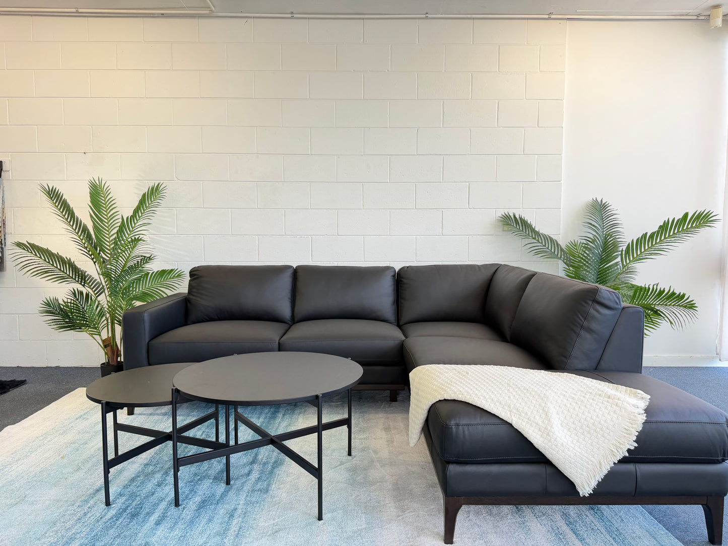 ELISE Leather Corner Sofa