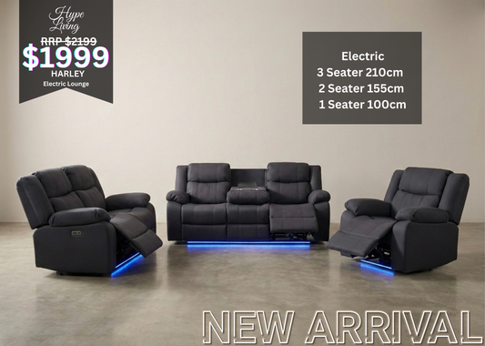 HARLEY 6 Seater Electric Recliner Suite