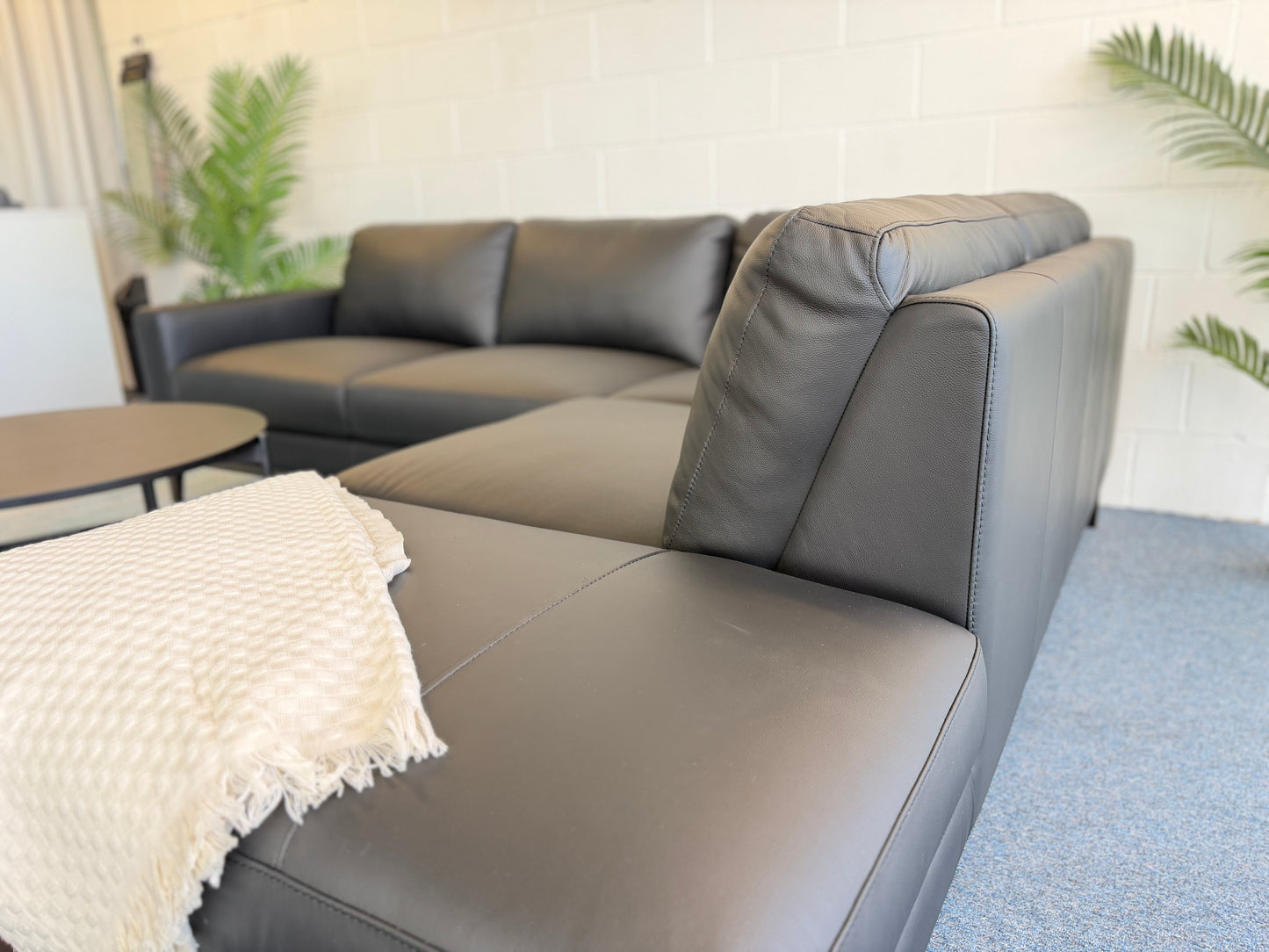 ELISE Leather Corner Sofa