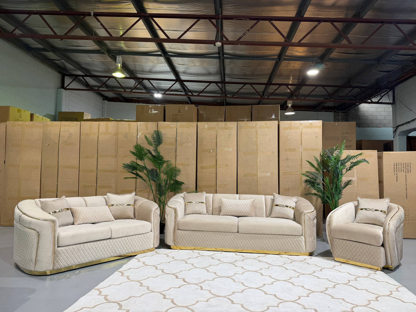 DIVINE 6 Seater Velvet Suite
