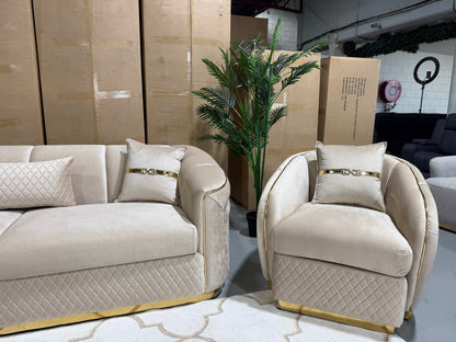 DIVINE 6 Seater Velvet Suite