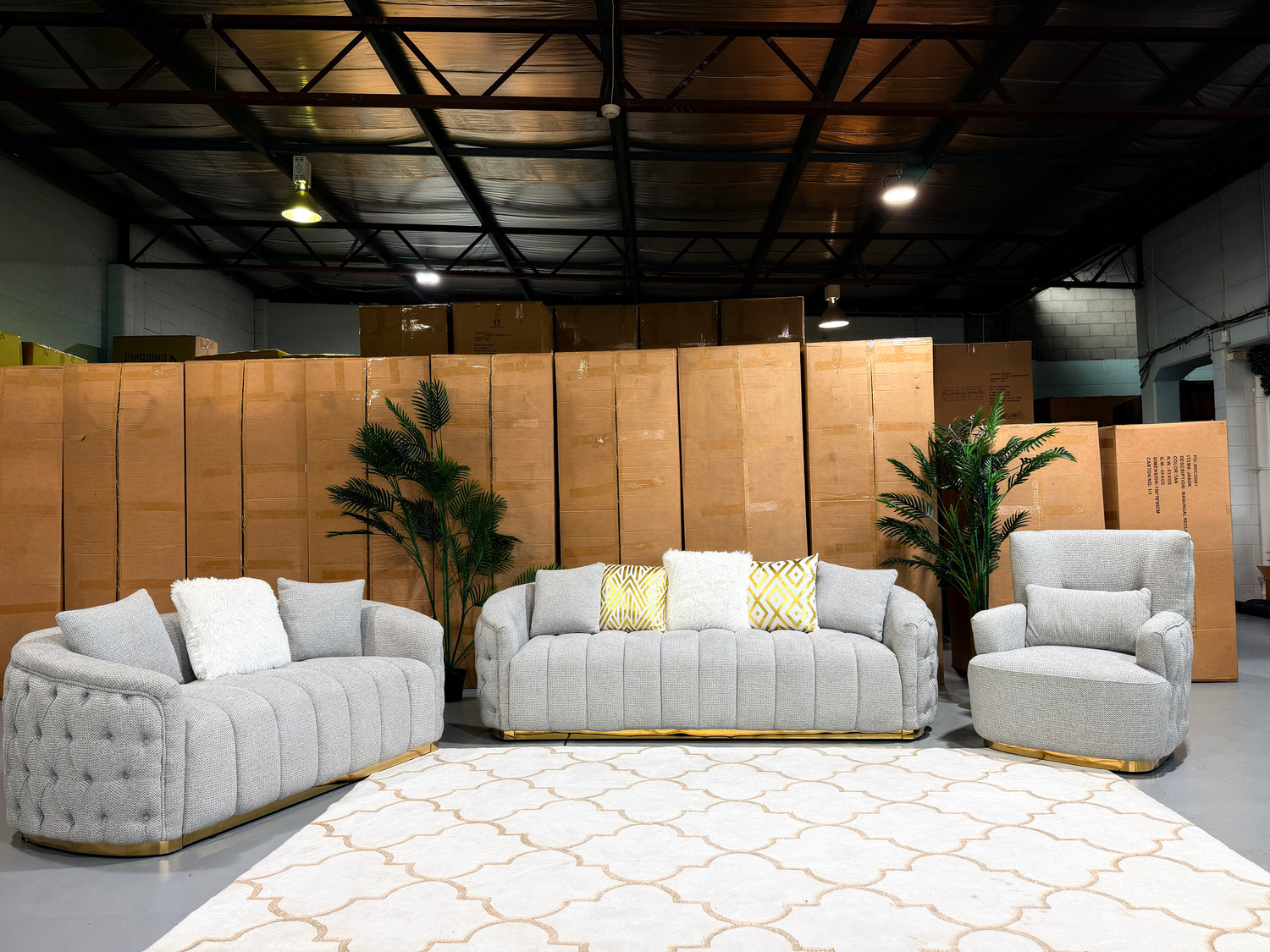 NORA 6 seater fabric lounge set