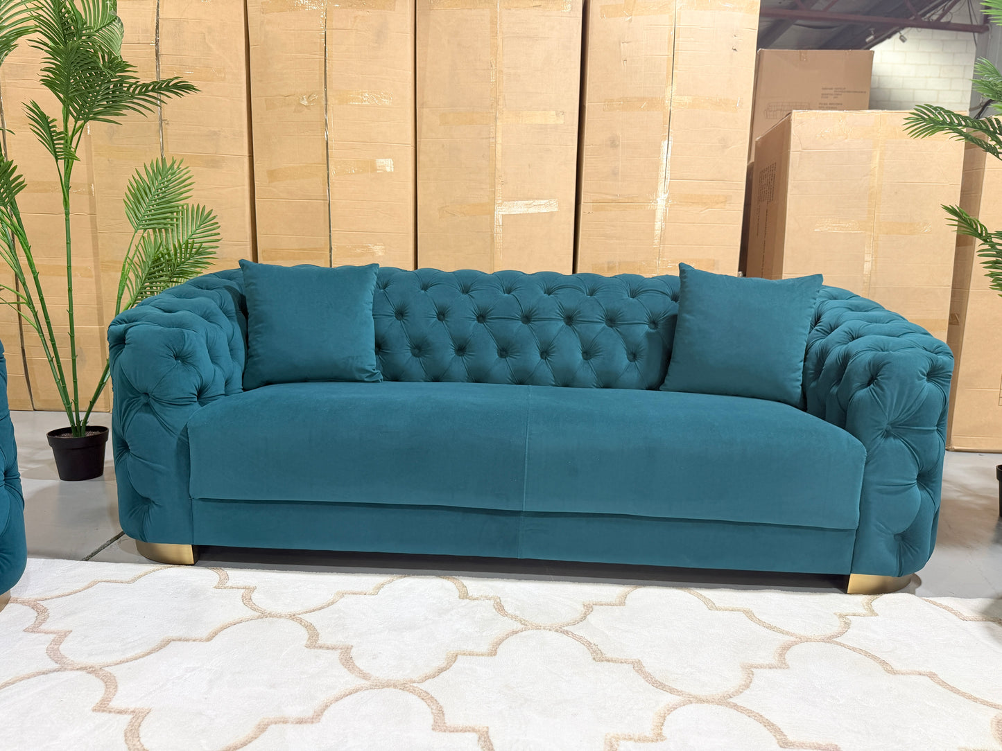 SYDNEY 6 Seater Velvet Set