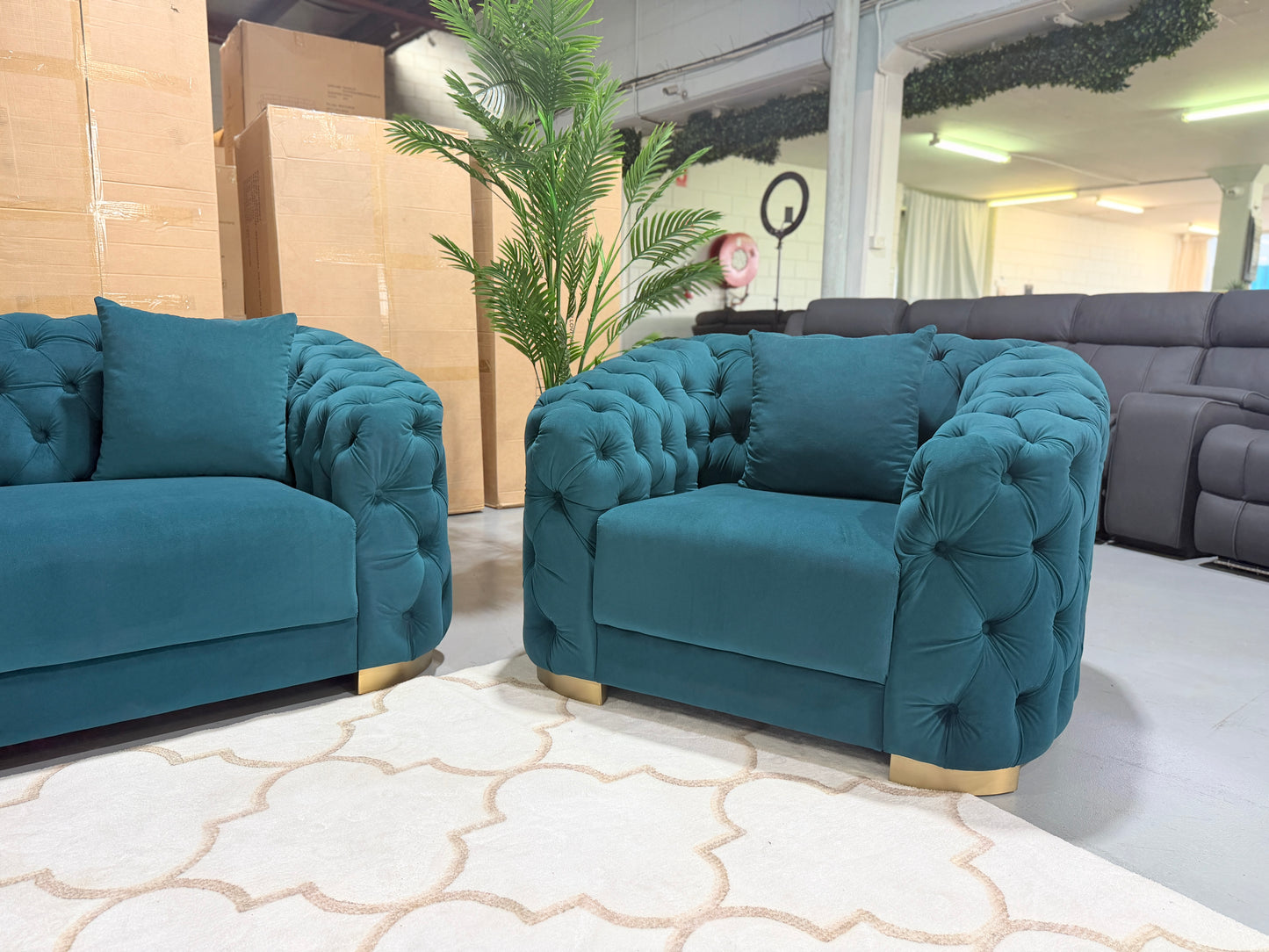 SYDNEY 6 Seater Velvet Set