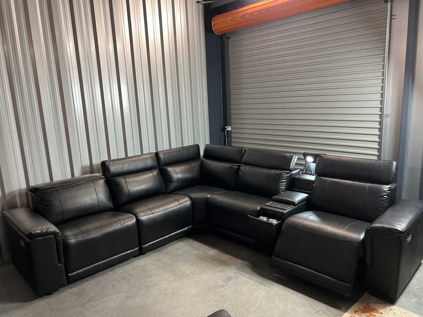 ROMA Leather 6 Seater Corner Suite