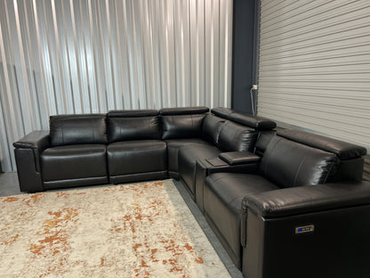 ROMA Leather 6 Seater Corner Suite