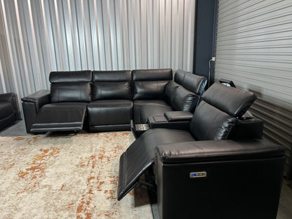 ROMA Leather 6 Seater Corner Suite