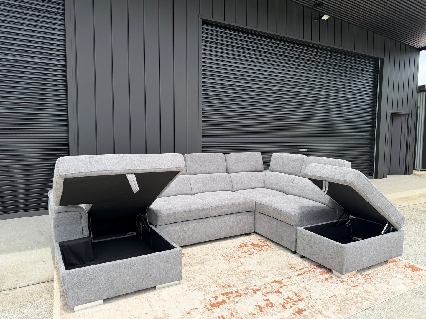 DOMINION 'U' Sofa Bed Suite with Storage