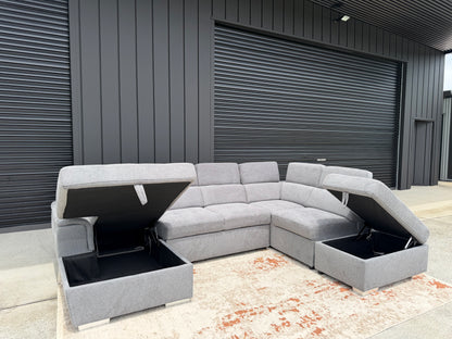 DOMINION 'U' Sofa Bed Suite with Storage