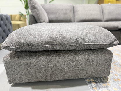 BRIGHTON dark grey modular lounge, angled view
