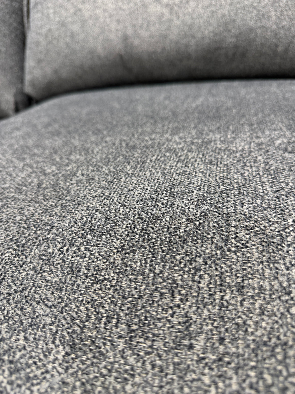 BRIGHTON dark grey fabric lounge, seat and cushion detail