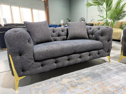 DIORA 3+2+1 boucle lounge suite, side view