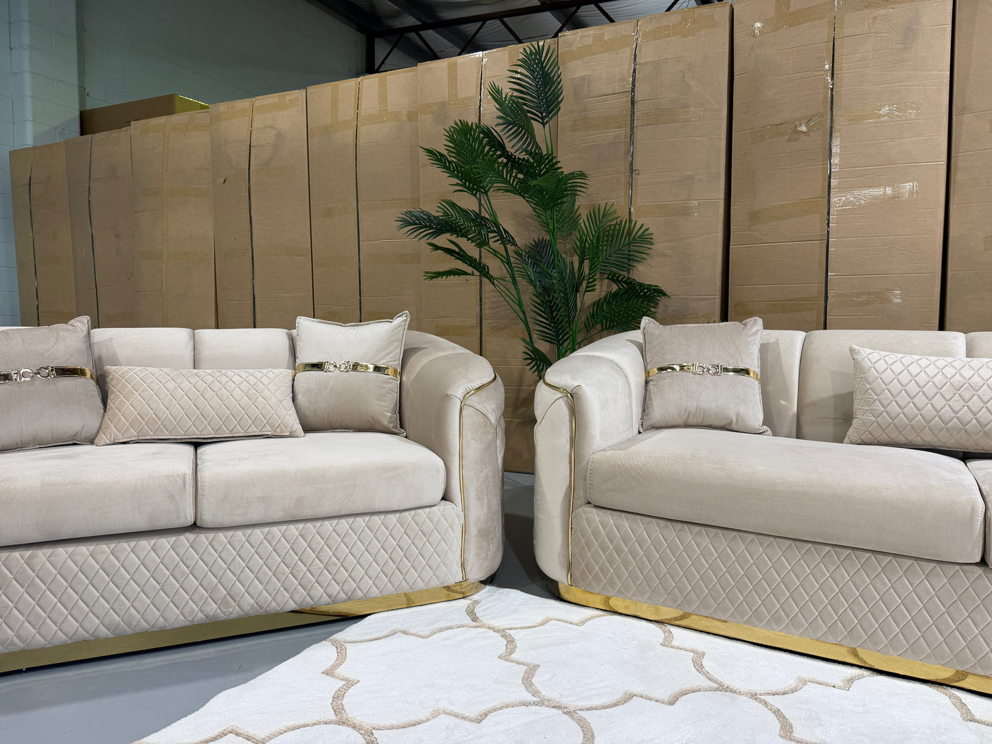 DIVINE 6 seater velvet lounge suite, view 8