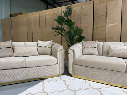DIVINE 6 seater velvet lounge suite, view 8