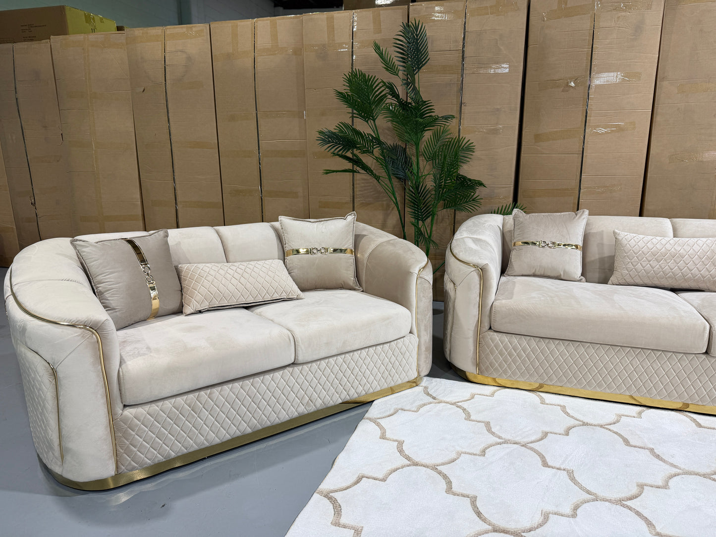 DIVINE 6 seater velvet lounge suite, view 11
