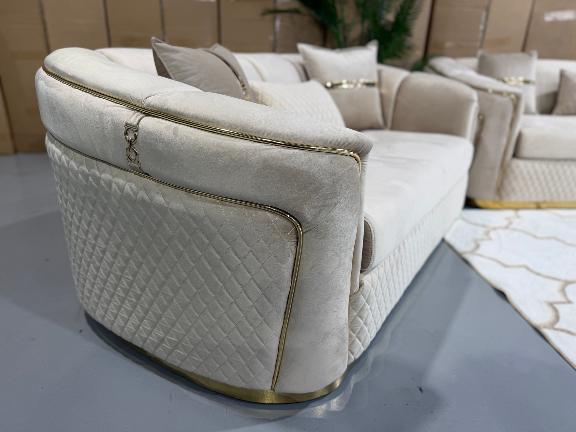 DIVINE 6 seater velvet lounge suite, view 13