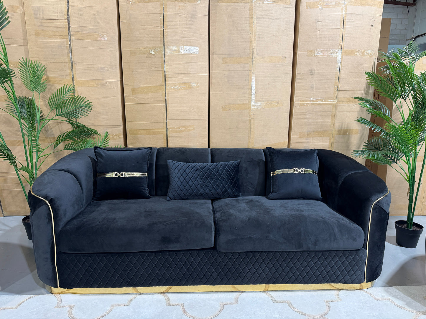 DIVINE 6 seater velvet lounge suite, view 17