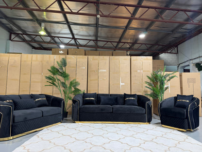 DIVINE 6 Seater Velvet Suite