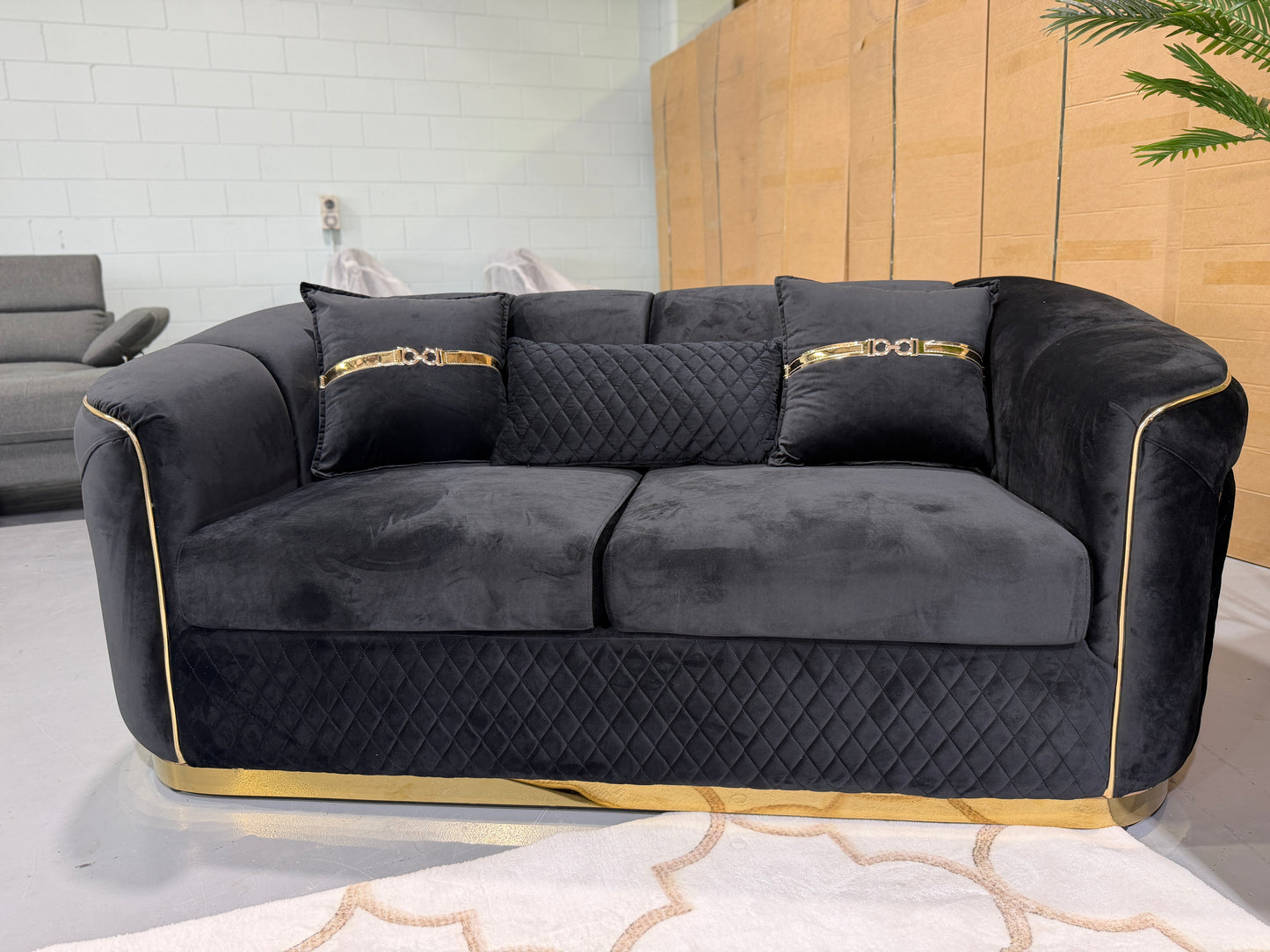 DIVINE 6 seater velvet lounge suite, view 24