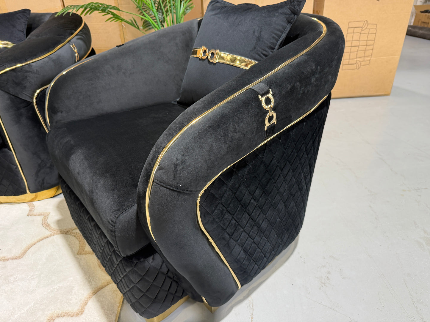DIVINE 6 Seater Velvet Suite