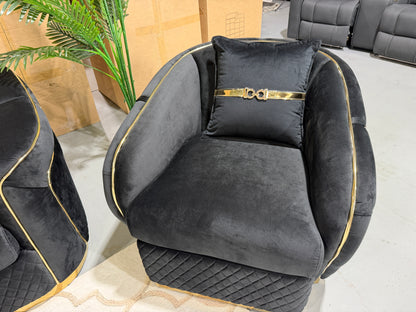 DIVINE 6 Seater Velvet Suite