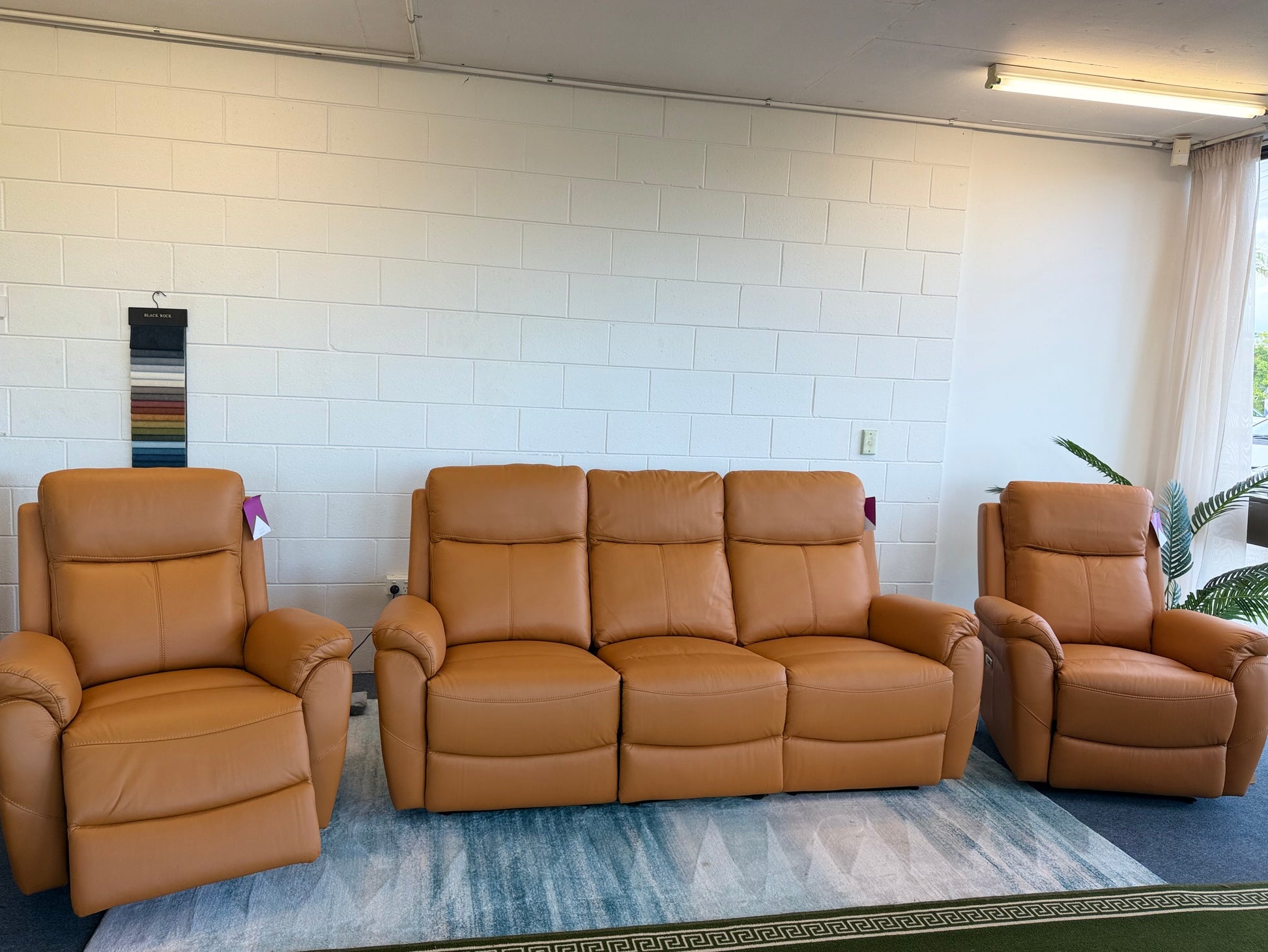 CAMDEN genuine leather electric 3+1+1 recliner suite, view 4