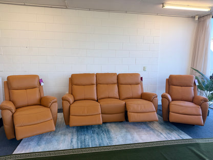 CAMDEN genuine leather electric 3+1+1 recliner suite
