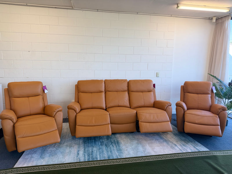 CAMDEN Genuine Leather Electric 3+1+1 Recliner Suite