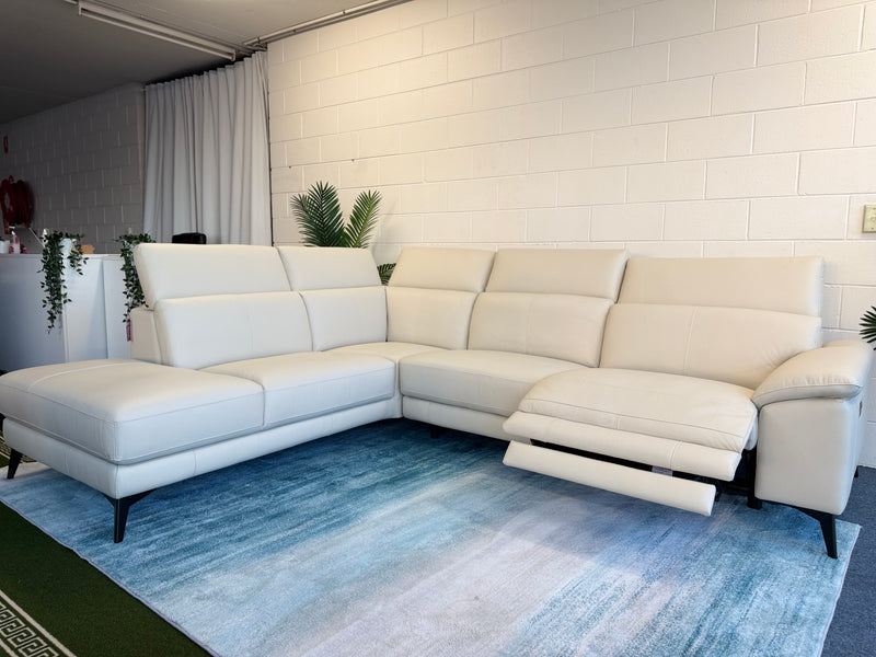 MILANO 3-Piece Genuine Leather L Shape with Electric Recliner