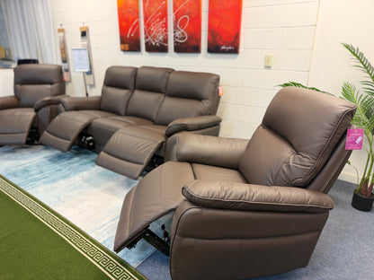 ASPECT 5 seater electric recliner suite, side view