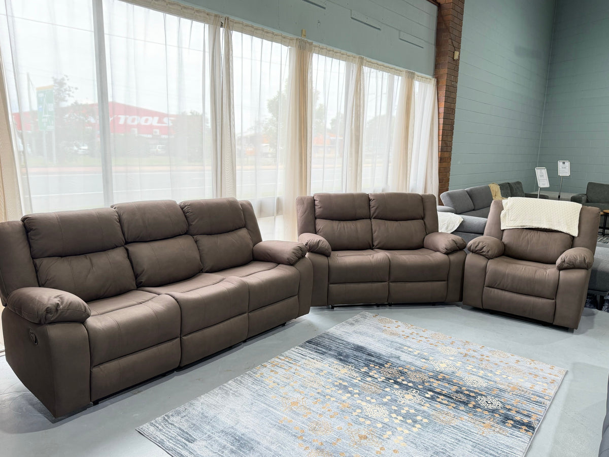 JASON 3+2+1 electric recliner suite, Tan