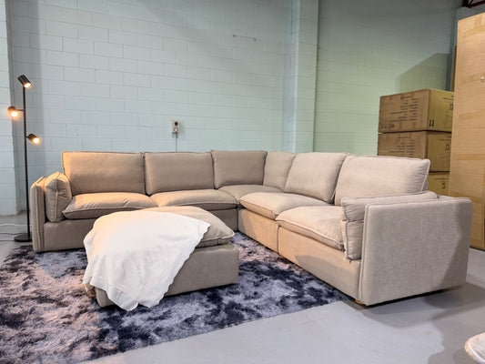 JESSICA cloud comfort 5 seater modular lounge suite with ottoman