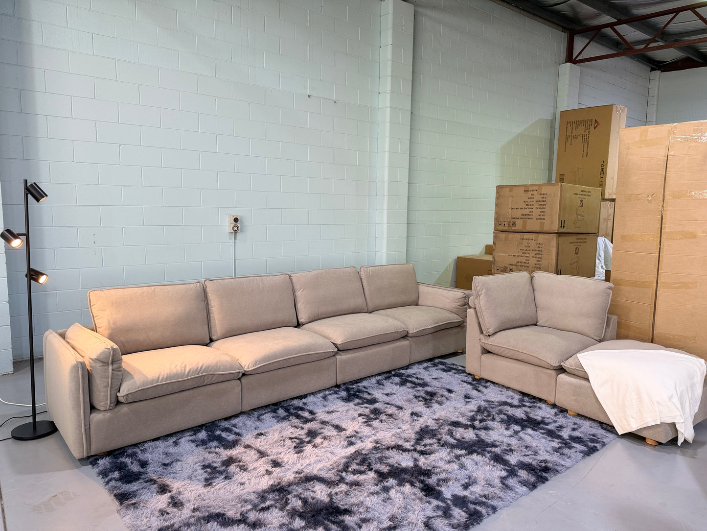 JESSICA cloud comfort modular lounge suite with ottoman, view 4