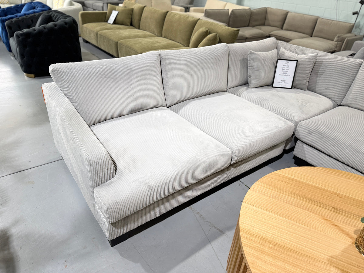 ORION light grey corner lounge, Standard or XL size