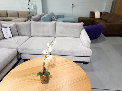 ORION light grey cord fabric modular sofa, front view