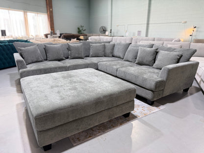 SEABROOK L-shape corner lounge suite with ottoman, view 7